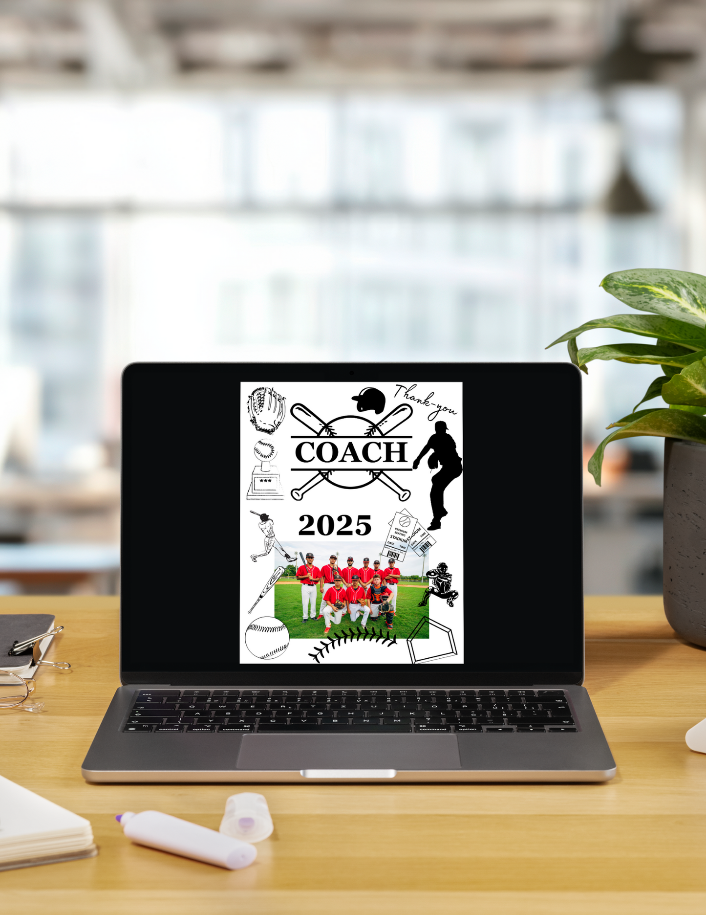Thank-you Coach Baseball Gift